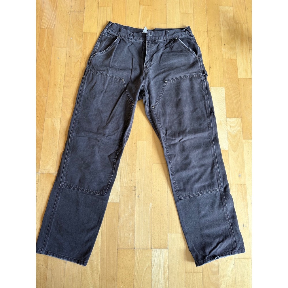 Carhartt Double Knee Work Pants Mens Faded Brown Duck Canvas Utility Trousers